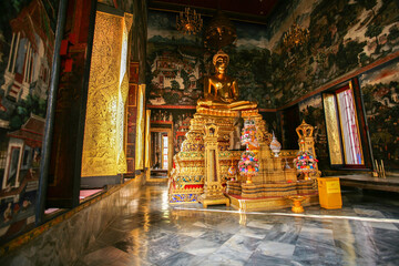 Wat Bowonniwet in Bangkok, Thailand, It is a major Buddhist temple and a center of the Thammayut...