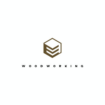
illustration consisting of a picture of a piece of wood and the inscription "woodworking" in the form of a symbol or logo
