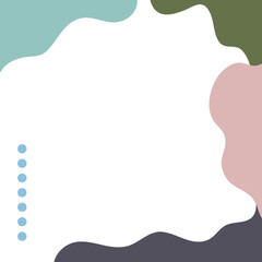 modern frame and border with abstract shape for media social post and product 