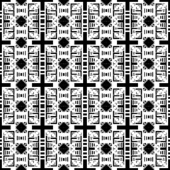 Fototapeta premium The Modern Black and White Design in Fabric Seamless Pattern