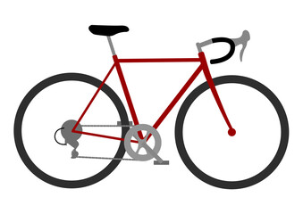 bicycle, simple illustration - vector