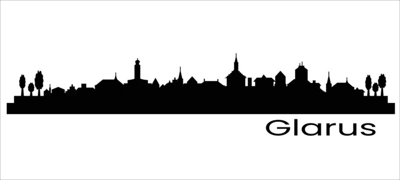 City Skyline of Glarus, Switzerland