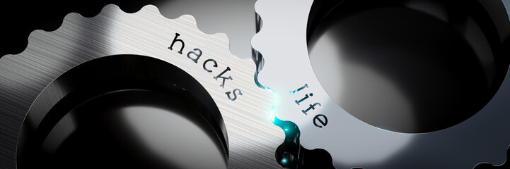 Life hacks - gears concept - 3D illustration © PX Media