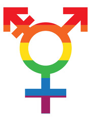 Fototapeta premium LGBT community flag on a white background