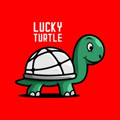 cute turtle cartoon vector