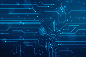 Abstract futuristic circuit board Illustration, Circuit board with various technology elements. Circuit board pattern for digital abstract technology background