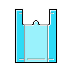 bag plastic color icon vector illustration