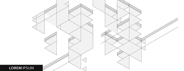 Banner design with abstract polygonal background. Connecting dots and lines. Global network shapes. Digital technology with plexus background