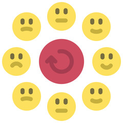 Fototapeta premium Emotional Cycle Icon