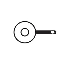 Frying pan symbol, vector on white background