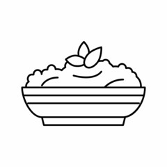 puree carrot line icon vector illustration