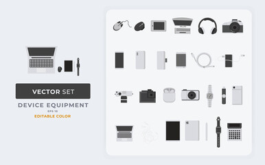 Work device equipment vector illustration. Color Editable eps 10.