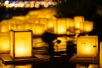 The Floating Lamp is a type of lamp that floats on the surface of the water. ( river lamp or lake lamp or lantern floating )