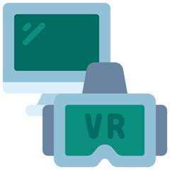 Computer VR Headset Icon