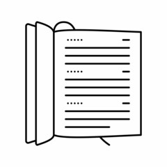 datebook diary line icon vector illustration