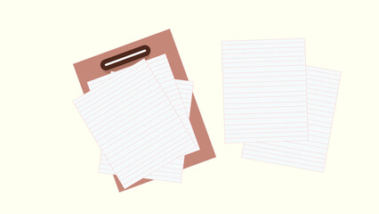 Blank papers with file