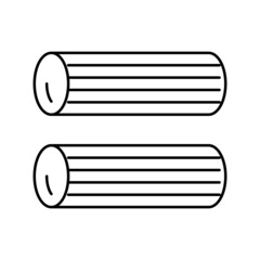 rigatoni pasta line icon vector illustration