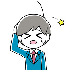 ミスをしてしまった男性のイラスト
