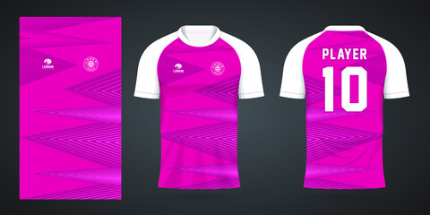 pink football jersey sport design template