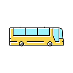 bus transport color icon vector illustration