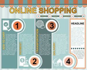 Infographics Online Shopping - Vector