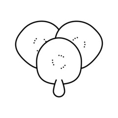 juicy cucumber line icon vector illustration