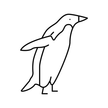 recommend clip art: penguin bird line icon vector illustration