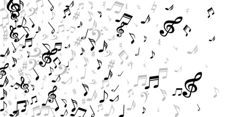 Musical note icons vector design. Melody notation