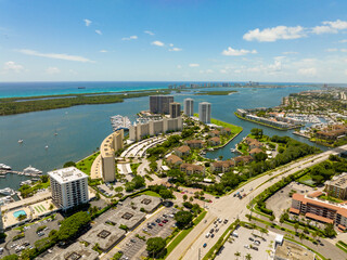 Residential condominiums in Palm Beach Florida an upscale area in South Florida