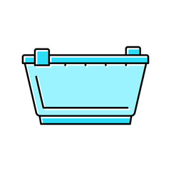 basin plastic color icon vector illustration