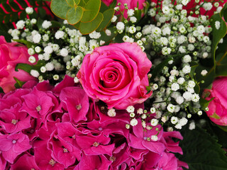 Bunch of flowers close-up view