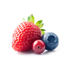 Strawberry, blueberry, cranberry.