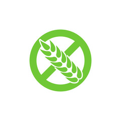 Gluten free food allergy product icon isolated on white background