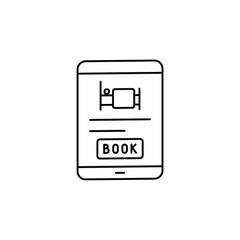Booking, Ticket, Order Thin Line Icon Vector Illustration Logo Template. Suitable For Many Purposes.