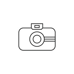 Camera, Photography, Digital, Photo Thin Line Icon Vector Illustration Logo Template. Suitable For Many Purposes.