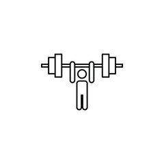 Gym, Fitness, Weight Thin Line Icon Vector Illustration Logo Template. Suitable For Many Purposes.