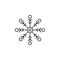 Winter, Snowfall, Snow, Snowflake Thin Line Icon Vector Illustration Logo Template. Suitable For Many Purposes.