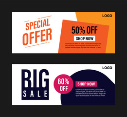 abstract background geometric business banner template vector