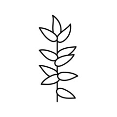 foliage branch line icon vector illustration