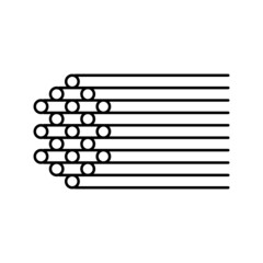 spaghetti pasta line icon vector illustration