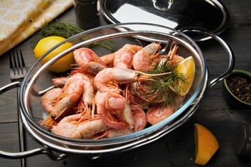 Shrimps cooked