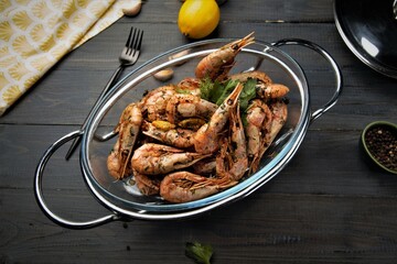 Shrimps cooked