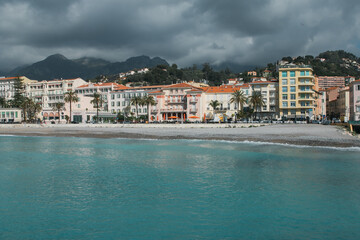 Fototapeta premium Menton, Cote d'Azur Ocean View in France