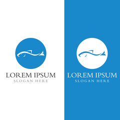 Fish logo, fishinghook, fish oil and seafood restaurant icon. With vector icon concept design illustration template