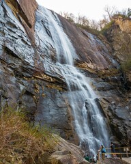 waterfall in the mountains