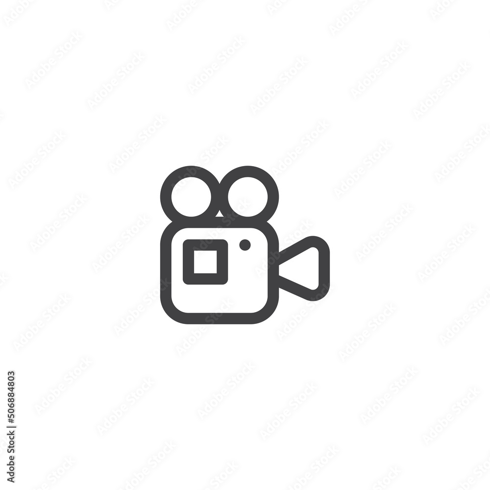 Poster video recorder line icon. linear style sign for mobile concept and web design. video recorder camera