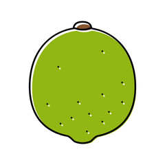 lime citrus color icon vector illustration