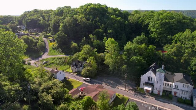 church in bluefield west virginia aerial flyover