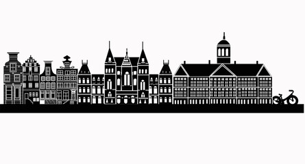 Fototapeta premium City Skyline of Amsterdam, Netherlands