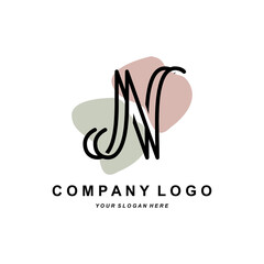 Obraz premium letter N logo corporate brand design, vector font illustration